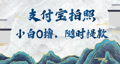 小白0撸项目，支付宝拍照做任务，随时可提款-小何资源库