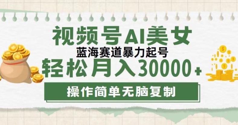 视频号创作者计划，下半年全新赛道，无需剪辑，AI生成，稳过原创，小白落地实操教学-小何资源库