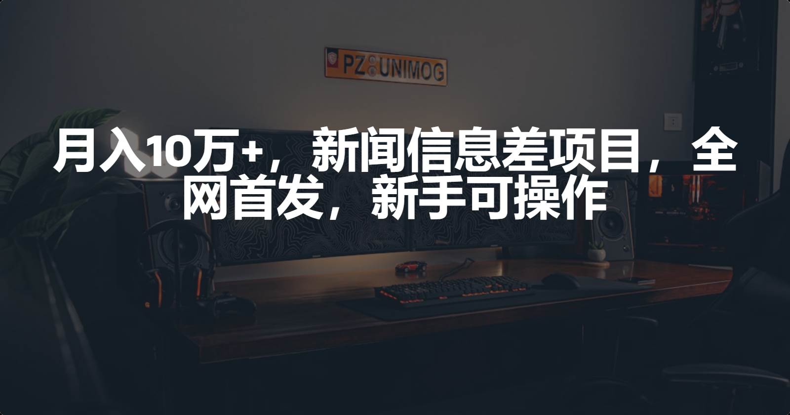 月入10万+，新闻信息差项目，新手可操作-小何资源库