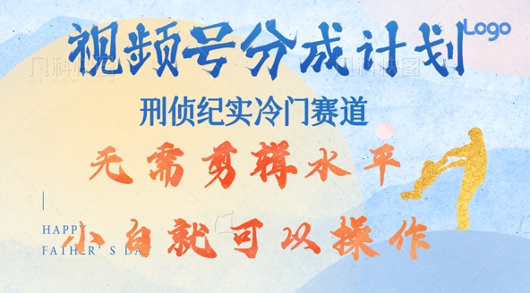 视频号分成计划视刑侦纪赛道领域，新手小白轻松月入过W【类似于犯罪纪录片】-小何资源库