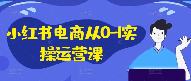 小红书电商从0-1实操运营课，小红书手机实操小红书/IP和私域课/小红书电商电脑实操板块等-小何资源库