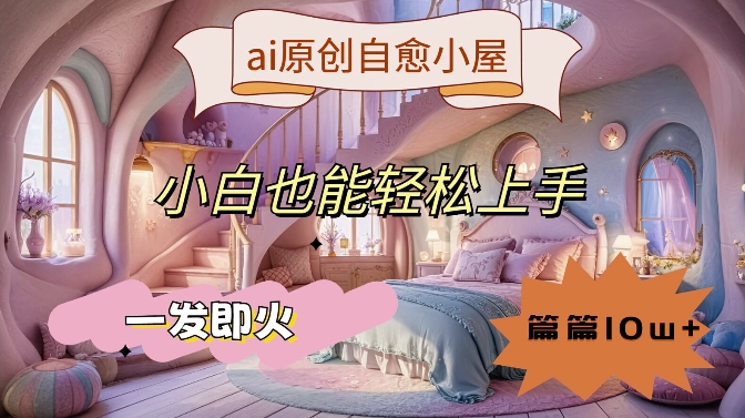 ai原创治愈小屋，小白也能轻松上手，一发即火，篇篇10w+【揭秘】-小何资源库