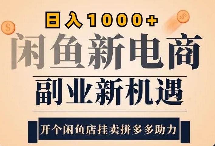 2024闲鱼虚拟升级玩法，实操落地项目，日入几张-小何资源库