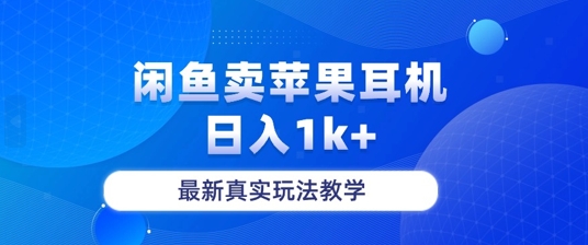 月收入纯利润2-3w+闲鱼卖苹果耳机，保姆级教程-小何资源库