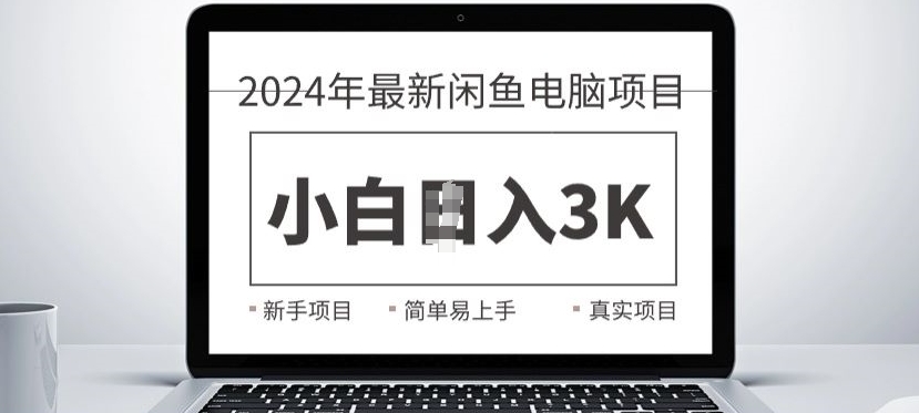 2024最新闲鱼电脑项目，动手就能吃肉的好项目-小何资源库