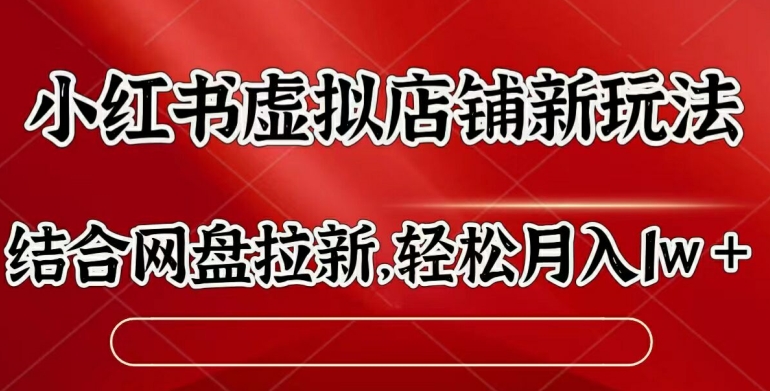 小红书虚拟店铺新玩法，结合网盘拉新，轻松月入1w-小何资源库