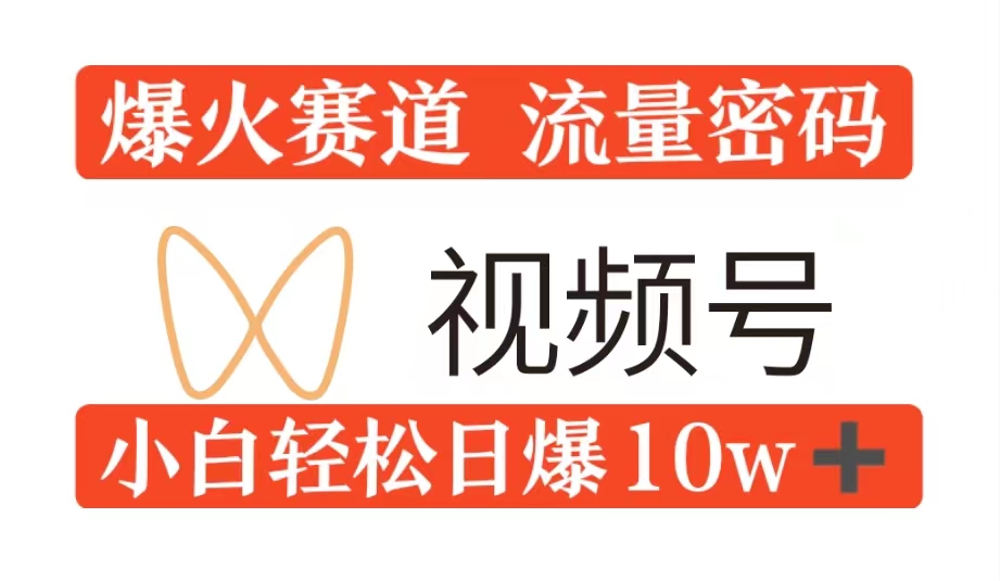0粉在视频号爆火赛道流量密码，模式全方位，小白轻松日爆10w+流量-小何资源库