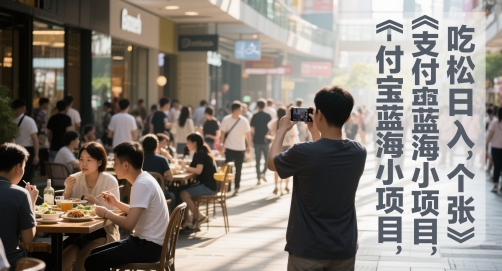 支付宝蓝海小项目，吃饭逛街拍个照，轻松日入1张-小何资源库