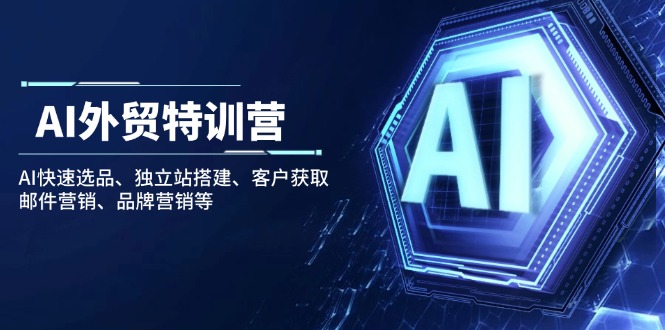 （14217期）AI外贸特训营：AI快速选品、独立站搭建、客户获取、邮件营销、品牌营销等-小何资源库