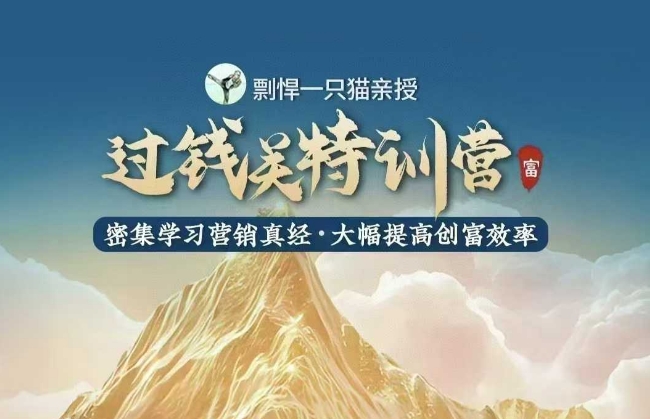 剽悍一只猫-过钱关特训营，学习营销真经 大幅度提高创富效率-小何资源库