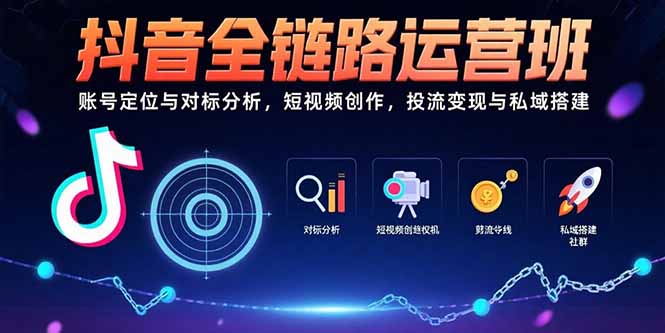 （15525期）抖音全链路运营班：账号定位与对标分析，短视频创作，投流变现与私域搭建-小何资源库