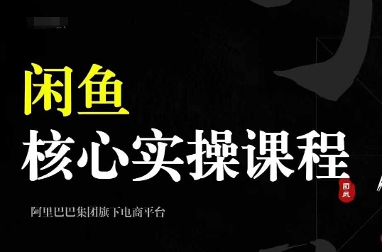 2024闲鱼核心实操课程，从养号、选品、发布、销售，教你做一个出单的闲鱼号-小何资源库
