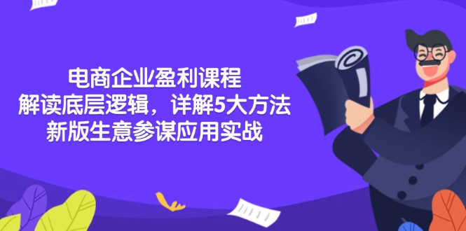 （13815期）电商企业盈利课程：解读底层逻辑，详解5大方法论，新版生意参谋应用实战-小何资源库