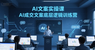 AI文案实操课，AI成交文案底层逻辑训练营-小何资源库