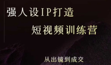 强人设ip打造课，8月​最新5天短视频ip训练营，从出镜到成交-小何资源库
