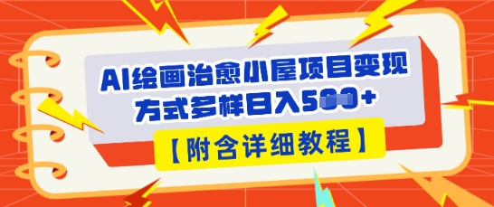 AI绘画治愈小屋项目，变现方式多样，小白也能操作(附详细教程)-小何资源库