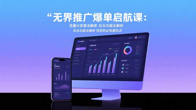 （15567期）无界推广爆单启航课：流量分发算法解密 后台功能全解析 投放前必知避坑点-小何资源库
