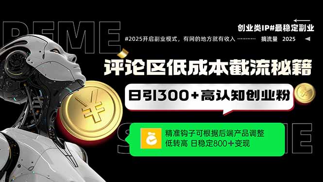 （14779期）评论区低成本引流秘籍，精准钩子直击用户，单账号日增300+创业粉，日稳…-小何资源库