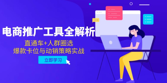 （14866期）电商推广工具全解析，直通车+人群圈选，爆款卡位与动销策略实战-小何资源库