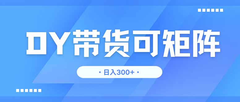 （14414期）DY带货，日入300＋矩阵无上限-小何资源库