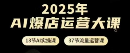 2025年AI爆店运营大课，13节AI实操课+37节流量运营课-小何资源库