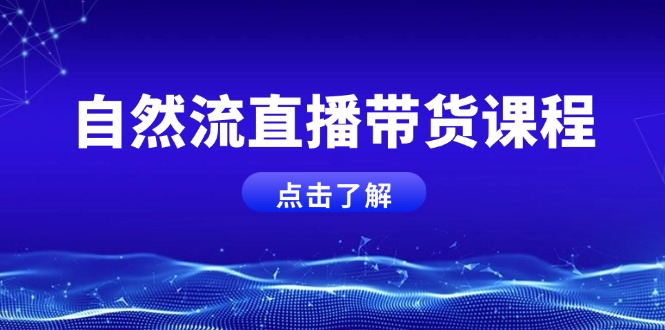 （13809期）自然流直播带货课程，结合微付费起号，打造运营主播，提升个人能力-小何资源库