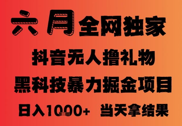 25年6月抖音无人直播最新暴力撸音浪掘金，小白可做，可批量矩阵放大，长期稳定日入1k+【揭秘】-小何资源库