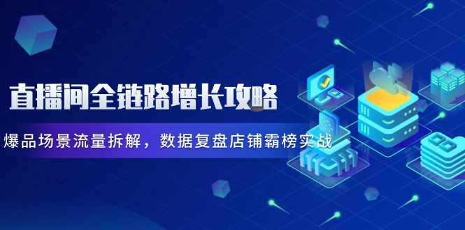 （14721期）直播间全链路增长攻略，爆品场景流量拆解，数据复盘店铺霸榜实战-小何资源库