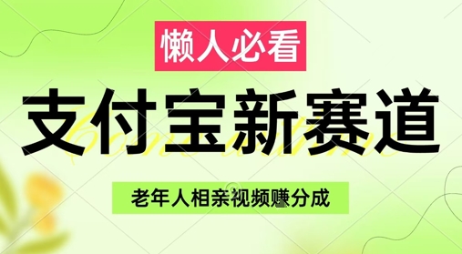 支付宝新赛道，利用老年人相亲视频，挣分成收益，轻松月入过W，操作简单-小何资源库