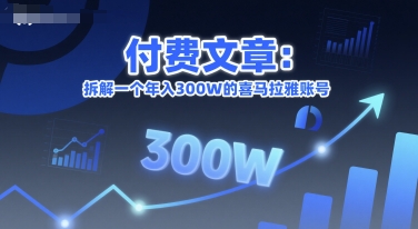 付费文章：拆解一个年入300W的喜马拉雅账号-小何资源库