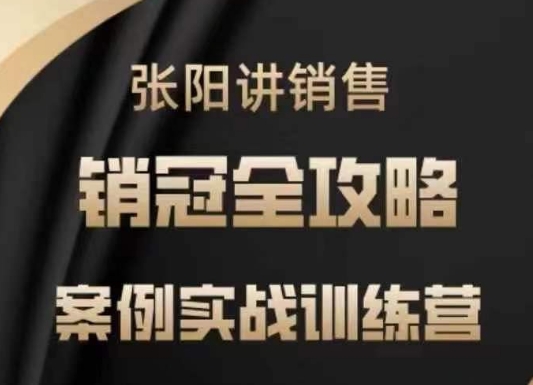 张阳讲销售实战训练营，​案例实战训练，销冠全攻略-小何资源库