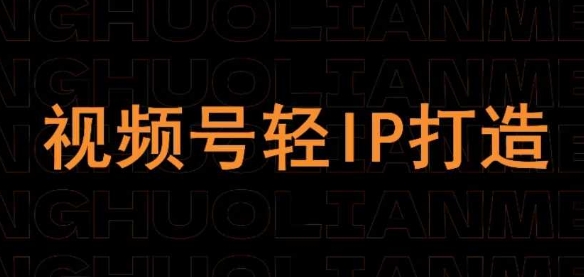 视频号线上课程，视频号轻IP打造-小何资源库