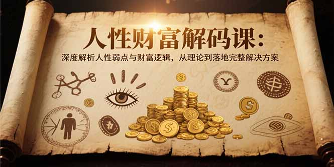 （15434期）人性财富解码课6.0：深度解析人性弱点与财富逻辑，理论到落地完整解决方案-小何资源库