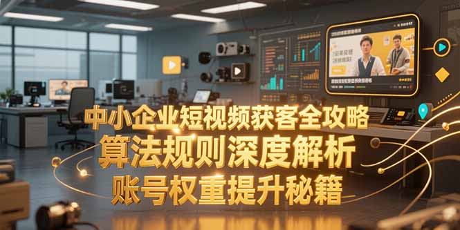 （15326期）中小企业短视频获客全攻略，算法规则深度解析，账号权重提升秘籍-小何资源库