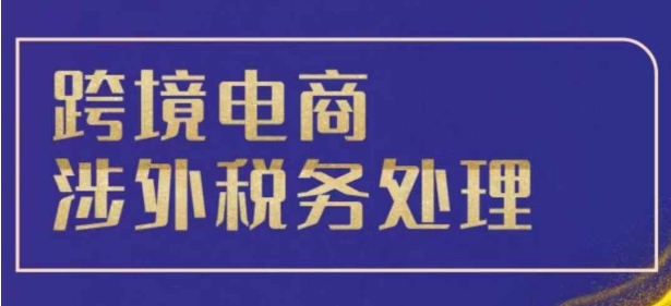 跨境税务宝典教程：跨境电商全球税务处理策略-小何资源库