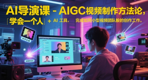 AI导演课-AIGC视频制作方法论，学会一个人+AI工具，完成如同小型视频团队般的创作工作，实现导演梦-小何资源库
