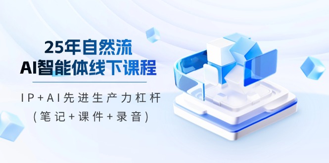 （14294期）25年自然流AI智能体线下课程，IP+AI先进生产力杠杆(笔记+课件+录音)-小何资源库