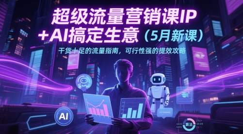 超级流量营销课IP+AI搞定生意（5月新课）干货十足的流量指南，可行性强的提效攻略-小何资源库
