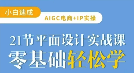 AIGC电商必备实操21节平面设计实战课，教你玩转AI-小何资源库