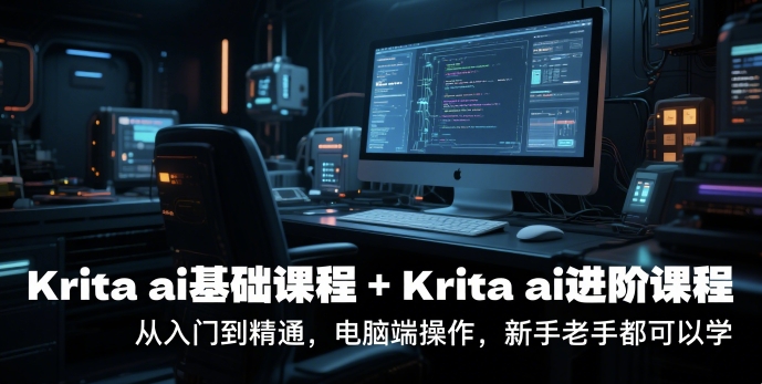 krita ai基础课程+Krita ai进阶课程，从入门到精通，电脑端操作，新手老手都可以学-小何资源库