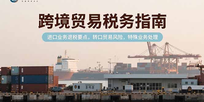 （15381期）跨境贸易税务指南，进口业务退税要点，转口贸易风险，特殊业务处理-小何资源库