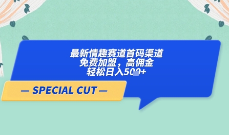 【轻云】最新情趣赛道首码渠道，免费加盟，高佣金，轻松日入5张+-小何资源库