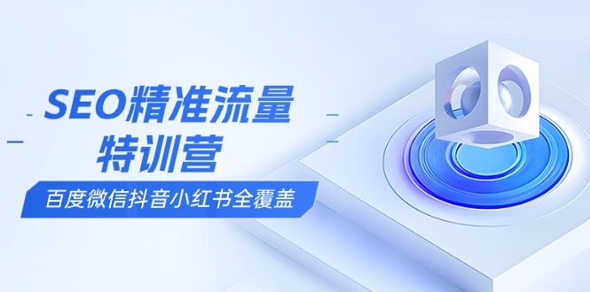 （13851期）SEO精准流量特训营，百度微信抖音小红书全覆盖，带你搞懂搜索优化核心技巧-小何资源库