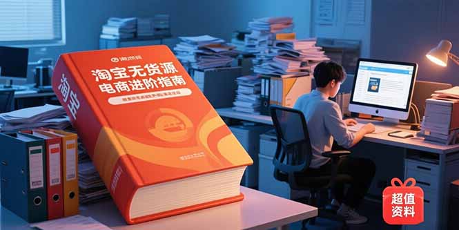 （15317期）淘宝无货源电商进阶指南，包含新人课、进阶课，配套资料，蓝海选品等-小何资源库