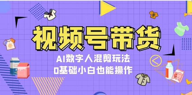 （13359期）视频号带货，AI数字人混剪玩法，0基础小白也能操作-小何资源库