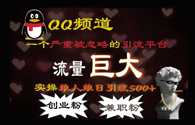 QQ最新引流方法，流量巨大，实操单日引流500+创业粉、兼职粉-小何资源库