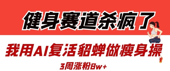 健身赛道杀疯了？我用AI复活貂蝉做瘦身操，3周涨粉8W-小何资源库