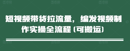短视频带货拉流量，编发视频制作实操全流程(可搬运)-小何资源库