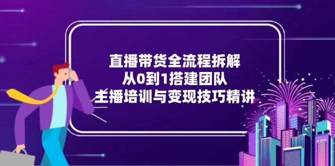 （15004期）直播带货全流程拆解：从0到1搭建团队，主播培训与变现技巧精讲-小何资源库