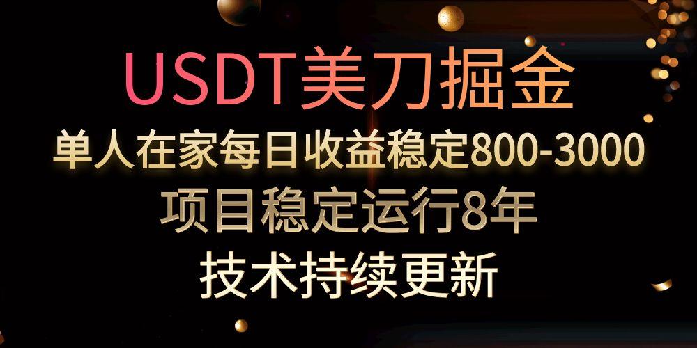 （15527期）USDT美刀掘金，单人每日收益800-3000，稳定运行8年-小何资源库